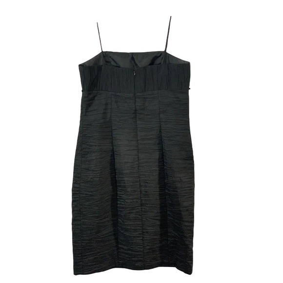 Vintage Cache Black Studded Gathered Cocktail Built In Bra Strapless Dress 10 - Picture 2 of 10